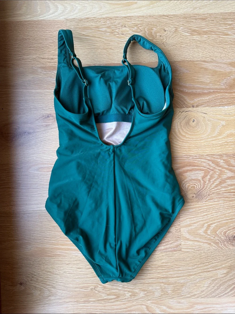 Shade and Shore Emerald Green Square-Neck One-Piece Swimsuit